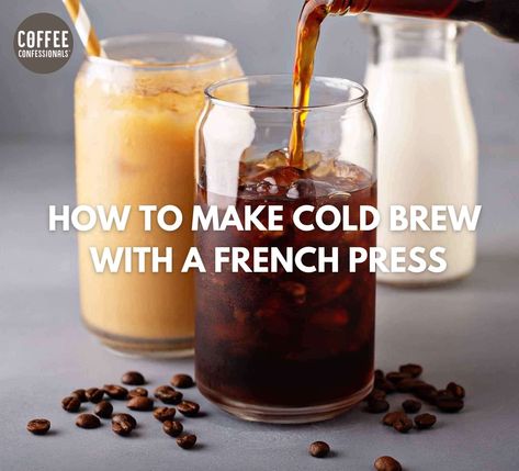 Making cold brew - no special gear needed! ☕️🌬️ If you don't have a cold brew maker, don't sweat it! Your trusty French press can do the trick just fine. Check out the full cold brew recipe on the Coffee Confessionals blog. See link in bio. #coffeeconfessionals #spillyourbeans #coffeeoftheday #coffeecommunity #specialtycoffee #coffeelove #coffeerecipe #smallbatchcoffee Make Cold Brew, Cold Brew Recipe, Making Cold Brew Coffee, Ground Coffee Beans, Medium Roast Coffee, Flavored Syrup, French Press Coffee, Coffee Uses, Brew Coffee