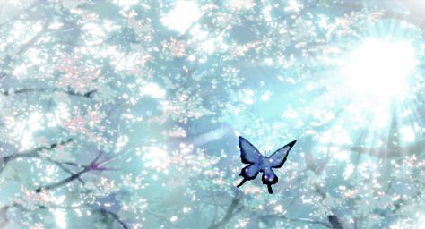 Blue Aesthetic Gif, Butterfly Gif, Gif Background, Little Butterfly, Banner Gif, Anime Gifs, Anime Gifts, Aesthetic Gif, 판타지 아트