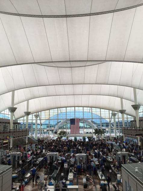 Denver International Airport #denver #travel #busyairport Airport Vibes, Denver Airport, Denver Travel, Travel Aesthetics, 2024 Moodboard, Denver International Airport, Airport Aesthetic, Colorado Travel, Denver Colorado