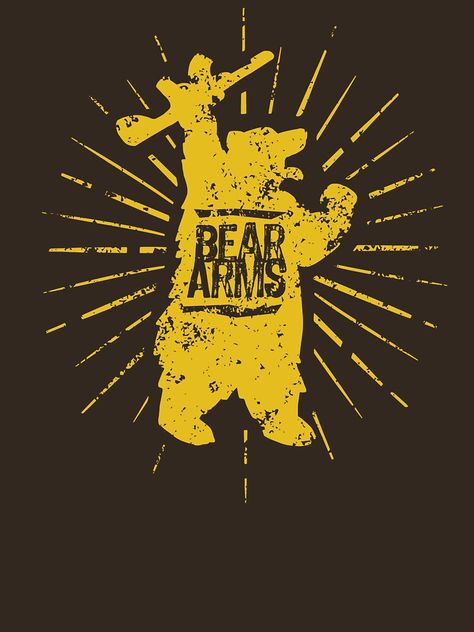 "Grizzly Bear Arms" T-shirt by DOODL | Redbubble Right To Bear Arms, Bear Arms, Grizzly Bear, Original Art, For Sale, Fictional Characters, Gifts, T Shirt