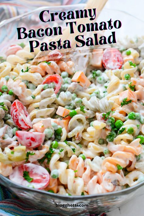 Bacon Tomato Pasta, Bacon Pasta Salad, Bacon Ranch Pasta, Tomato Pasta Salad, Bacon Ranch Pasta Salad, Creamy Pasta Salads, Cold Pasta Salad Recipes, Perfect Salad, Ranch Pasta Salad