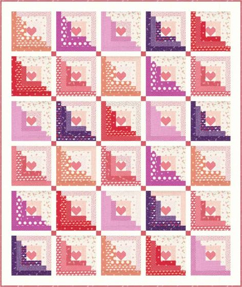 Heart Quilt Patterns, Yard Background, A Quilting Life, Wall Quilt Patterns, American Patchwork And Quilting, Heart Quilt Pattern, Heart Blocks, Heart Projects, Quilt Magazine