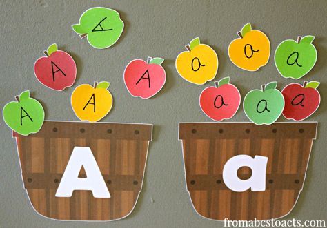 Letter A Crafts For Kindergarten, September Preschool, Abc Crafts, Apple Preschool, Apple Activities, Abc Activities, Apple Theme, Fall Preschool, Alphabet Crafts