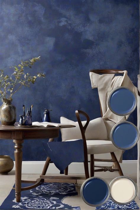 home interior design, interior bedroom design, kitchen designs, living room interior Sw Indigo Batik, Indigo Office, Indigo Blue Paint, Indigo Walls, Trim Paint Color, Light Colored Furniture, Sage Green Kitchen, Focus And Concentration, Indigo Batik