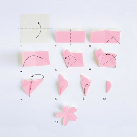 Sakura Party, Origami For Beginners, Origami Dragon, Origami Fish, Origami Love, Diy Fan, Origami Instructions, Sakura Flower, Origami Design