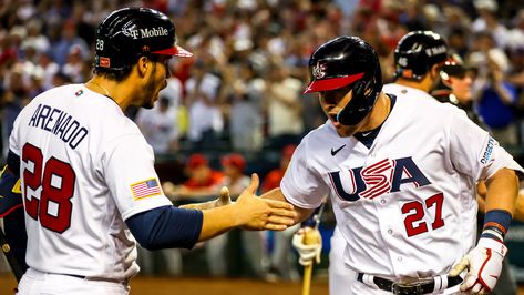 Team USA Powers Past Canada | USA Baseball Team Usa Baseball, Chase Field, Team Development, Usa Baseball, Griffey Jr, Mike Trout, Taipei City, World Baseball Classic, Baseball Softball