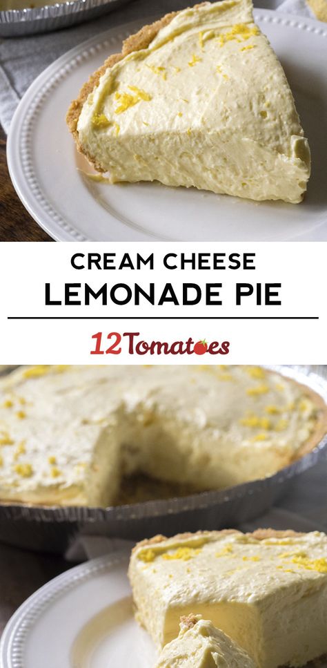 Cream Cheese Lemonade Pie, Lemonade Pie, Small Portions, 12 Tomatoes, Cream Cheese Recipes, Single Serving, Fun Foods, Holiday Feast, Hand Pies