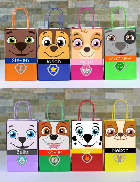 Paw Patrol Party Favors Bags, Paw Patrol Favors, Paw Patrol Party Favors, Paw Patrol Birthday Decorations, Paw Patrol Party Decorations, Paw Patrol Birthday Theme, Paw Party, Paw Patrol Birthday Cake, Paw Patrol Girl