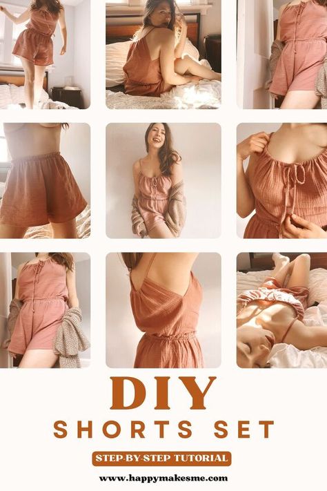 Diy Lounge Wear, Summer Matching Sets, 2 Piece Lounge Set, Dress Sewing Patterns Free, Cute Lounge, First Sewing Projects, Fashion Sewing Tutorials, Free Fashion, Cozy Lounge