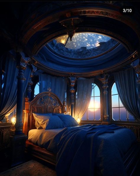 Ravenclaw Inspired Bedroom, Harry Potter Bedroom Aesthetic, Hogwarts Dorm Room, Hobbit Shire, Ravenclaw Bedroom, Hogwarts Dorm, Library Bed, Hogwarts Bedroom, Bedroom Aesthetic Vintage