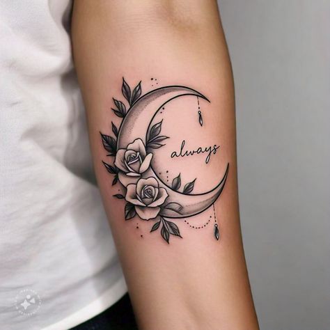 Crescent Moon Tattoo Meaning, Fingerprint Tattoos, Arm Tattoos Black, Line Art Simple, Half Moon Tattoo, Unique Tattoo Ideas, Vintage Tattoo Design, Crescent Moon Tattoo, Moon Tattoo Designs