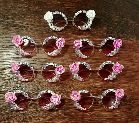 Diy Sunglasses, Bachelorette Party Sunglasses, Bridal Attire, Party Sunglasses, Glue Gun, Bachelorette Party, Glue, Wedding Ideas, Sunglasses