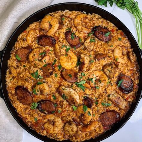 Jambalaya - Yel's Kitchen Ip Jambalaya, Jambalaya Recipe Southern Living, Shrimp Jumbalya, Jambalaya Recipe Without Tomato, Jambalaya Recipe Allrecipes, Cajun Jambalaya, Cajun Dishes, Flavorful Vegetables, Chicken And Shrimp