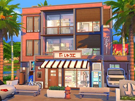 here is an apartment house for your Sims
2 bed and 2 bathrooms are parts of the flats
there is also a laundry room at the lot

the size of the lot is 20 x 15 The Sims 4 Apartment Building, Sims 4 Nyc Apartment, The Sims 4 Apartment Ideas, Sims 4 Japanese Apartment, Sims 4 Rental Lots, Ts4 Apartment, Sims 4 Apartments, Sims 4 Apartment Download, Sims 4 Apartment Building