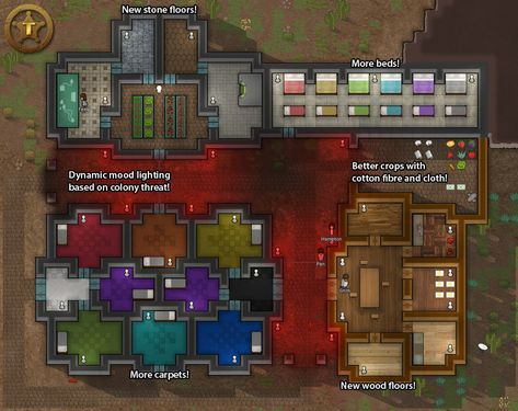 Rimworld Base Layout, Rimworld Ideas, Gamer Boy, Rpg Map, Fantasy Map, Fort, Video Games, Layout, Map