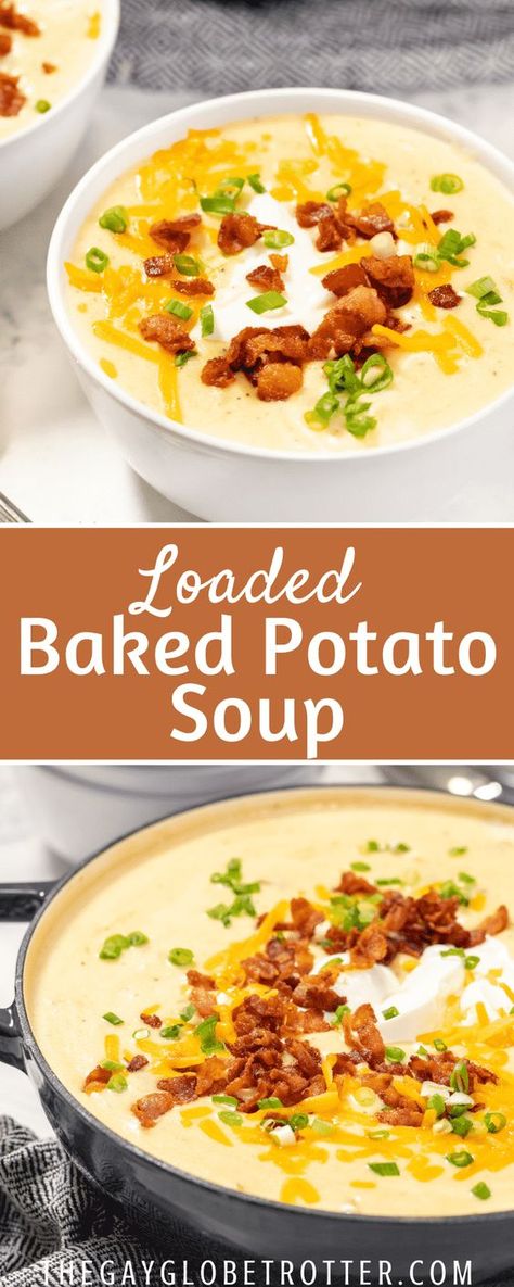 Stovetop Potato Soup, Baked Potato Soup Easy, Loaded Baked Potato Soup Recipe, Baked Potato Toppings, Homemade Potato Soup, Baked Potato Soup Recipe, Best Potato Soup, Best Baked Potato, Cream Of Potato Soup