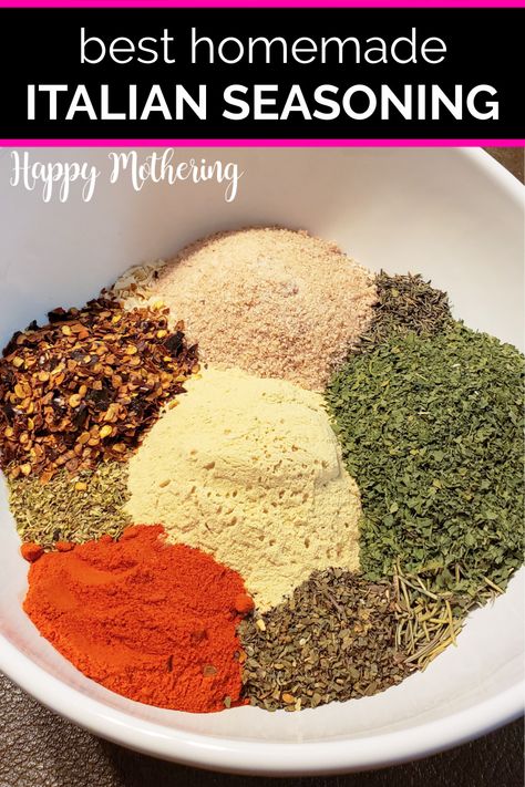 Italian Seasoning Mix Recipe, Italian Seasoning Recipe, Homemade Italian Seasoning, Homemade Dry Mixes, Vegetables Salad, Homemade Seasoning, Homemade Spice Mix, Spice Blends Recipes, Spice Mix Recipes