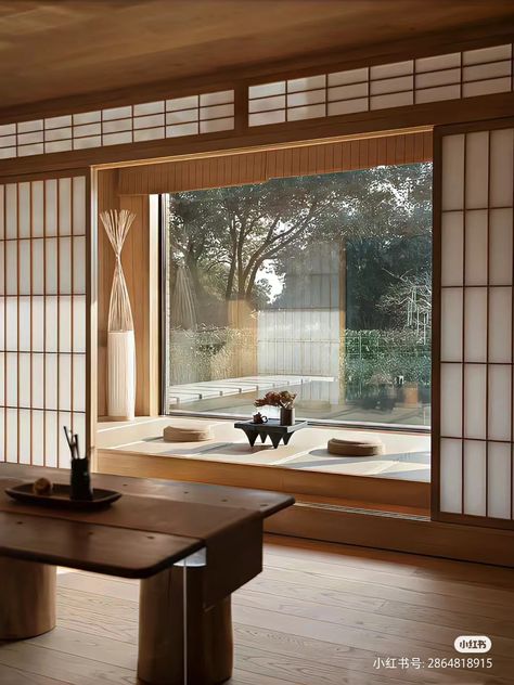 Japanese Ryokan Interior, Traditional Japanese Living Room, Japanese Zen Interior, Asian House Design, Korean House Interior, Korean Interior Design, Japanese Inspired Bedroom, Wabi Sabi Home Decor, Loft Style Interior