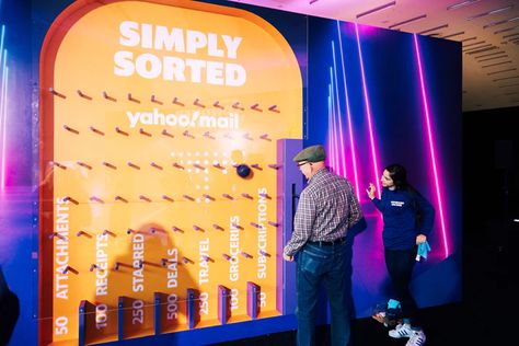 Best Event Marketing Ideas of the Week from Yahoo, Aflac, Freixenet, and More | BizBash Interactive Event Activations, Event Marketing Ideas, Activation Event, Conference Activities, Mini Putt, Spatial Experience, Game Booth, Children's Miracle Network Hospitals, Google Event