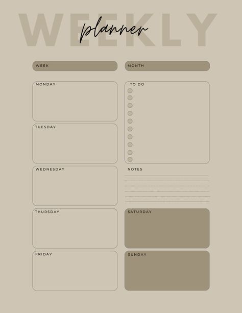 cute beige aesthetic weekly planner for college students⭐ Student Daily Planner, Planners For College Students, Study Planner Printable, Student Planner Printable, Monthly Planner Template, Weekly Planner Template, Samsung Tab, Vie Motivation, Routine Planner