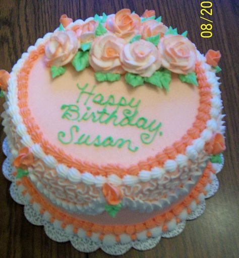 happy birthday susan cake | made a birthday cake for a friend -- frosted in creamy peach, with ... Happy Birthday Susan, Orange Birthday Cake, Birthday Greetings For Women, Orange Birthday, Vintage Birthday Cakes, Happy Birthday Vintage, Cake Name, Happy Birthday Dear, Best Birthday Wishes