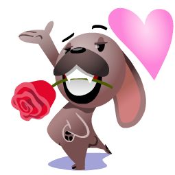 Facebook / Messenger Mugsy In Love Sticker #7 free download In Love Stickers, Love Stickers, Png Format, In Love