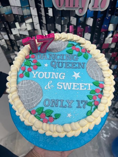 Mamma Mia Inspired Birthday, Mama Mia 17th Birthday Cake, Mama Mia 17th Birthday Party Theme, 17th Birthday Ideas Mamma Mia, Mamma Mia Cake 17, Mama Mia Birthday Cake, Young And Sweet Only 17 Cake, 17th Birthday Ideas Cake, Mama Mia Cake