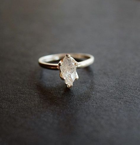 Raw Diamond Rings, Antique Engagement Ring, Oval Engagement, Popsugar Fashion, Uncut Diamond, Raw Diamond, Engagement Ring Styles, Unique Engagement, Fine Rings