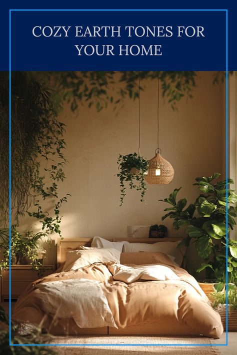 A beautiful home setting featuring cozy earth tones. Discover how to bring nature indoors with warm color schemes that create a tranquil and inviting atmosphere. Peaceful Bedroom, Bring Nature Indoors, Nature Indoors, Inspired By Nature, Earth Tones, Different Styles, Bedroom Design, Olive Green, Nature Inspiration