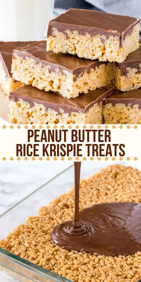 Peanut Butter Rice Krispie Treats, Resepi Biskut, Resipi Kek, Krispie Treats Recipe, Butter Rice, Oreo Pops, Rice Crispy Treats, Rice Krispie Treats, Crispy Treats