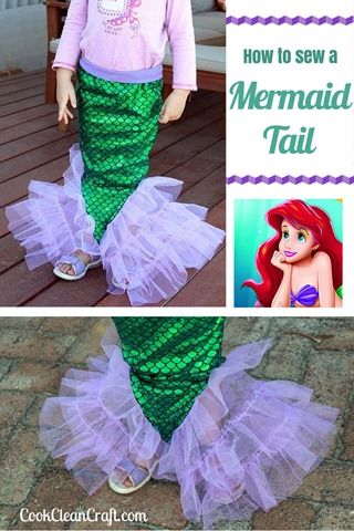 How to sew a Mermaid Tail - great sewing tutorial for the Little Mermaid and Ariel lover (because you can never have too many Disney Princess costumes!) Mermaid Tail Ideas, Tail Ideas, Diy Mermaid Tail, Mermaid Tail Pattern, Mermaid Costume Diy, Mermaid Tail Costume, Mermaid Tails For Kids, Ariel Costumes, Little Mermaid Costume