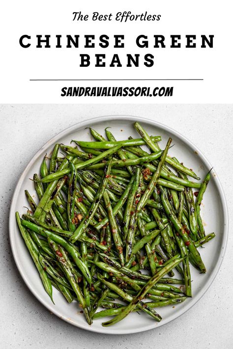 Chinese Green Bean Recipes, Blistered Green Beans, Dry Fried Green Beans, Chinese Green Beans, Fried Green Beans, Cooking Green Beans, Chinese Green, Sweet And Spicy Sauce, Sambal Oelek