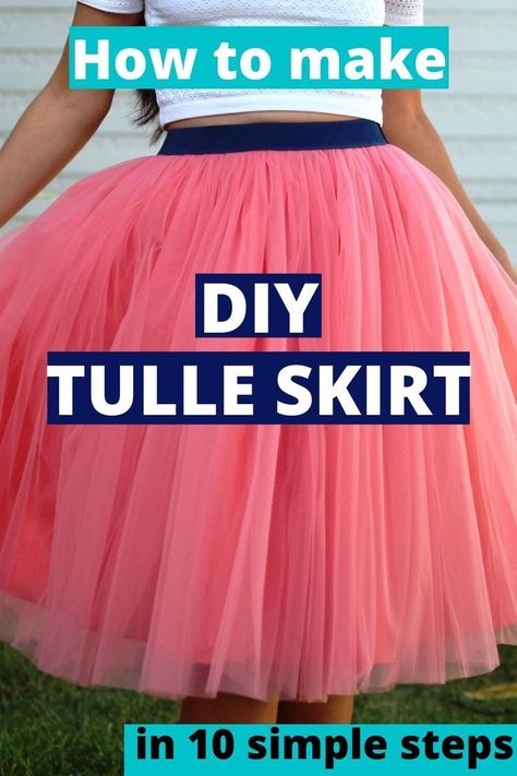 Make A Tulle Skirt, Tulle Skirt Pattern, How To Make A Tulle Skirt, Fluffy Tulle Skirt, Tutu Pattern, Tutu Diy, Tool Skirt, Diy Tulle Skirt, Diy Tutu Skirt