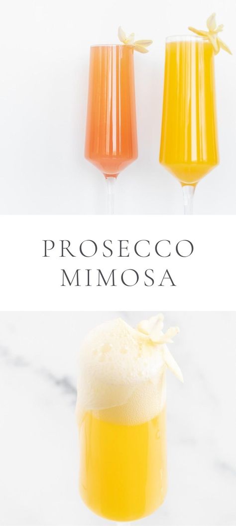 Prosecco Cocktails Easy, Prosecco Mimosa, Mimosa Drink, Prosecco Drinks, Healthy Lemonade, Make Ahead Brunch, Prosecco Wine, Mimosa Recipe, Holiday Dinner Table