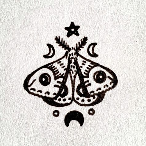 Moth Tattoo Simple Design, Spooky Line Tattoo, Moths Drawing Simple, Moth Drawings Simple, Moth Tattoo Stick And Poke, Moth Tattoos Simple, Moth Henna Designs, Easy Moth Tattoo, You Are Here Tattoo