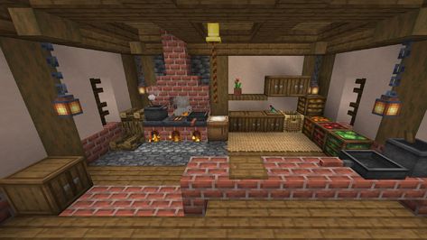 Minecraft Kitchen Design, Kitchen Minecraft, Minecraft Kitchens, Minecraft Forge, Minecraft Interior, Minecraft Kitchen Ideas, Minecraft Interior Design, Ikea Kitchen Design, Minecraft Medieval