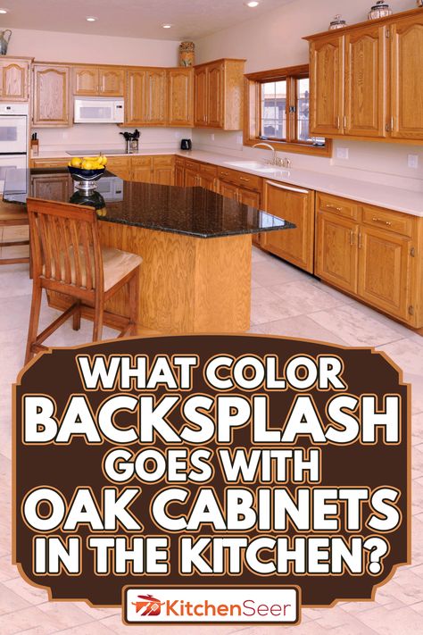 Backsplash For Oak Kitchen Cabinets, Backsplash With Golden Oak Cabinets, Small Kitchen With Oak Cabinets, Oak Cabinet Kitchen Backsplash, Oak Cabinets With Backsplash, Beadboard Backsplash Oak Cabinets, Oak Kitchen Cabinets Backsplash, Blue Tile Backsplash Kitchen Oak Cabinets, Oak Kitchen Backsplash Ideas