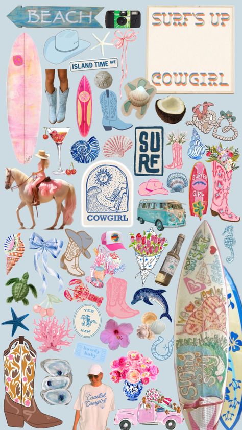 #coastal #coastalcowgirl #cowgirl #aesthetic #collage Dorm Themes, Cowgirl Bachelorette Parties, Vintage Western Wear, Boho Elements, Cowgirl Bachelorette, Collage Diy, Dorm Art, Cowgirl Aesthetic, Scrapbook Book