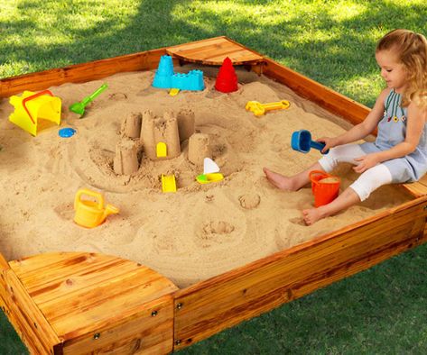 Backyard Sandbox, Diy Sandbox, Kids Outdoor Furniture, Baby Gadgets, Front Yard Design, Backyard Office, Backyard Playground, Backyard For Kids, Yard Design