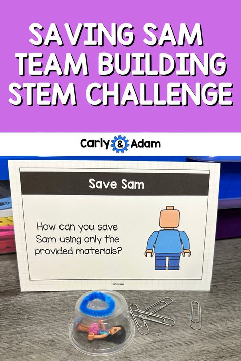 The Saving Sam or Save Fred STEM challenge is a delightful and educational activity designed to foster teamwork, problem-solving, and critical thinking among students. Traditionally, this challenge uses a gummy worm (Sam) and life savers candy to create an engaging scenario. 

However, we propose a twist by using a LEGO minifigure and a pipe cleaner instead. This approach not only reduces the use of consumables but also enhances the reusability and sustainability of the materials. Building Stem Activities, Team Building Activities For Kids, Building Activities For Kids, Kids Team Building Activities, School Team Building, Saving Sam, Fun Lesson Plans, Teamwork Skills, Stem Teacher