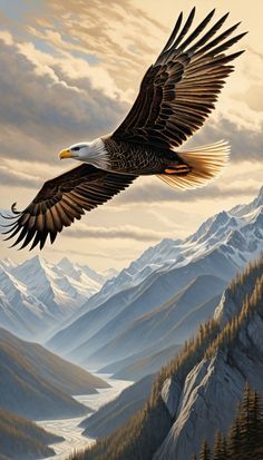 Eagle Phone Wallpaper, Pictures Of Eagles, American Eagle Art, Eagle Soaring, Eagle Images, Eagle Painting, Eagle Wallpaper, Eagle Pictures, Flying Eagle