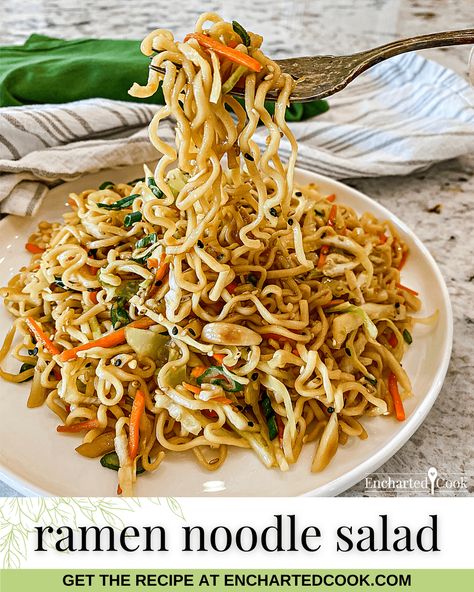 Mr Noodle Salad, Ramen Noodle Pasta Salad, Ramen Noodle Salads, Cooked Ramen Noodle Salad, Chinese Pasta Salad, Asain Salad Recipes Ramen, Cold Ramen Salad, Cold Chinese Noodle Salad, Roman Noodle Salad Recipes