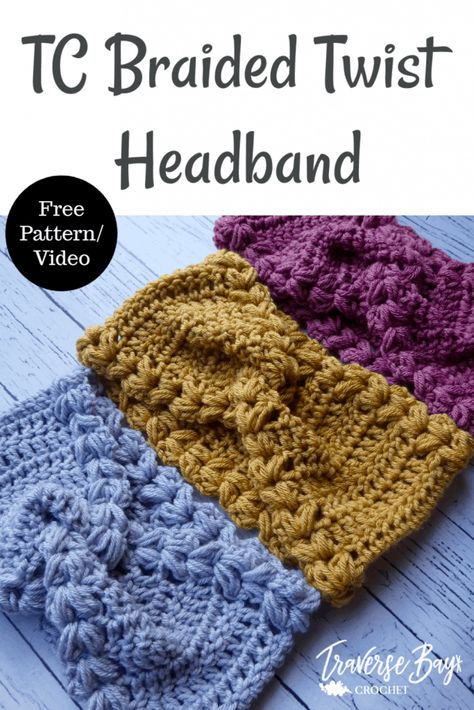 Crochet Twist Headband, Crocheted Headbands, Crochet Headwear, Headband Knitting, Crochet Ear Warmer Pattern, Braided Twist, Crochet Hairband, Crochet Headband Pattern Free, Crochet Headbands