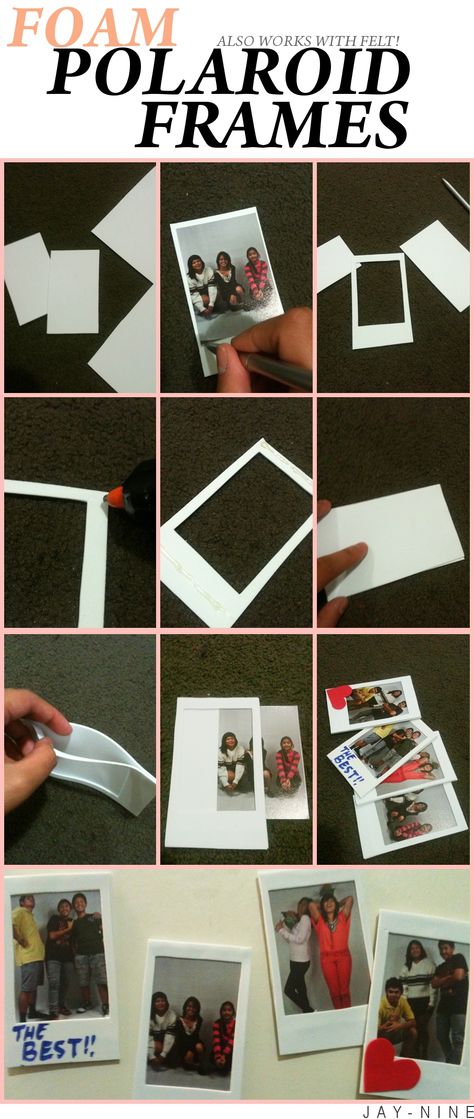 Preschool Polaroid Craft, Fake Polaroid Pictures Diy, Polaroid Diy Frame, Diy Polaroid Frame, Polaroid Crafts, Craft Frame, Picture Gifts Diy, Polaroid Diy, Polaroid Picture Frame