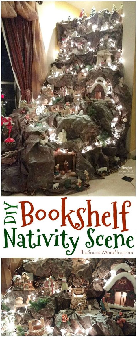 This fabulous DIY nativity scene will literally leave you speechless!! This giant DIY nativity scene is absolutely amazing — Especially when you find out what it's made with! Originally published on December 12, 2016. Believe it Diy Nativity Scene, Christmas Nativity Scene Display, Christmas Crib Ideas, Nativity Scene Diy, Nativity Scene Display, Diy Nativity, Christ Centered Christmas, Nativity Scenes, Christmas Village Display