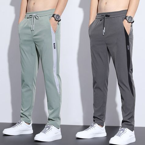 Mens Joggers Outfit, Sports Trousers Men, Gray Solid Color, Sports Track Pants, Track Pants Outfit, Men Sweatpants, Sports Wear Fashion, Jogger Pants Outfit, Track Pants Mens