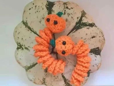 20 Crochet Worry Worms Patterns Crochet Worm, Worry Worm Crochet Pattern, Worm Crochet Pattern, Start Crochet, Worry Worms, Worry Worm, Crochet Pumpkin, Treat Gift, Trick Or Treat Bags