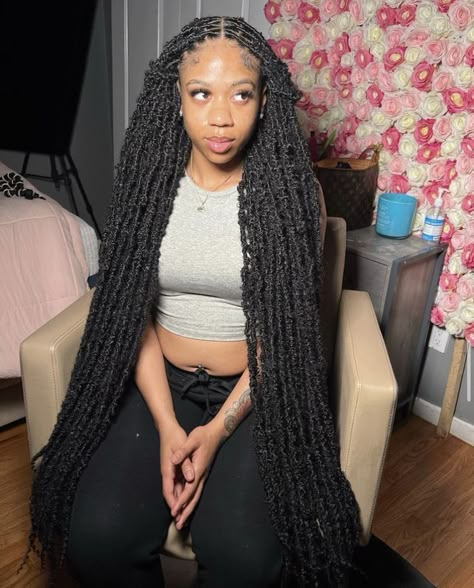 Fluffy Faux Locs, Island Gyal Locs, 36 Inch Locs, Focs Locs Braids Long, Long Distressed Soft Locs, Small Soft Locs Long, Big Soft Locs, Small Faux Locs Long, Long Soft Locs With Color