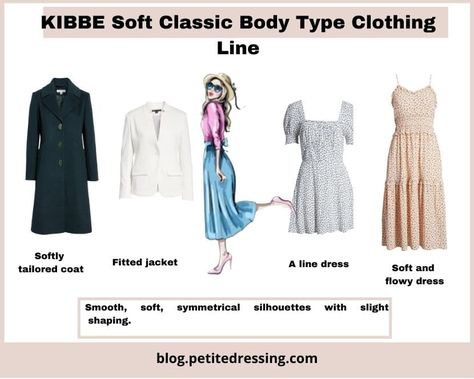 Kibbe Soft Classic Body Type: the Complete Guide Mens Kibbe Types, Soft Classic Dress Kibbe, Soft Classic Aesthetic Outfits, Kibbe Soft Classic Outfits Casual, Kibble Soft Classic, Sc Kibbe, Soft Classic Plus Size, Soft Classic Casual, Soft Classic Dress