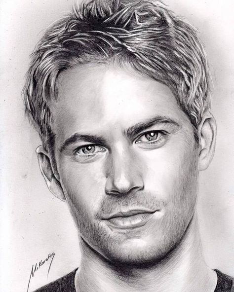 Pencils Drawings, Realistic Pencil Drawings, Celebrity Caricatures, Celebrity Drawings, Portrait Sketches, Celebrity Portraits, Pencil Art Drawings, Paul Walker, Pencil Portrait